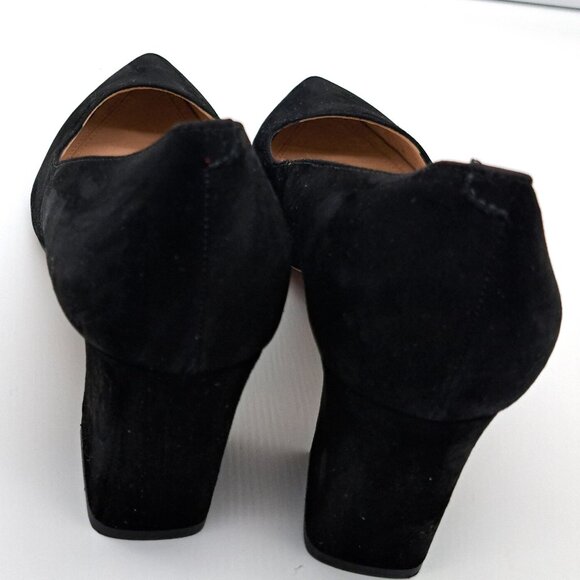 Marc Fisher LTD Womens MLZALA Black Suede Block Pumps Heels Shoes - Size 7.5 - Picture 2 of 14